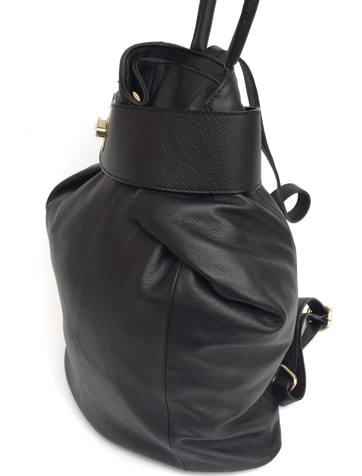 Zaino Donna Daypack Vera Pelle Martellata Cinghie Regolabili modello SIRACUSA DO Made In Italy