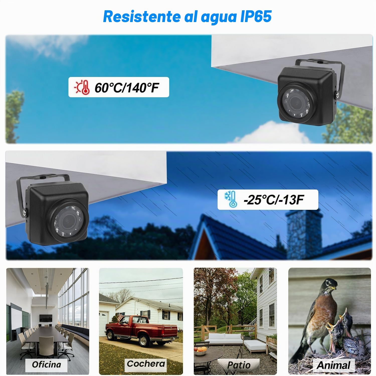 Cámara IP mini POE de 5 MP, para exteriores IP65, resistente al agua, Ultra HD 2880 x 1620, visión nocturna por infrarrojos, objetivo de 3,6 mm, 75°FOV, detección de movimiento, APP/NVR/PC