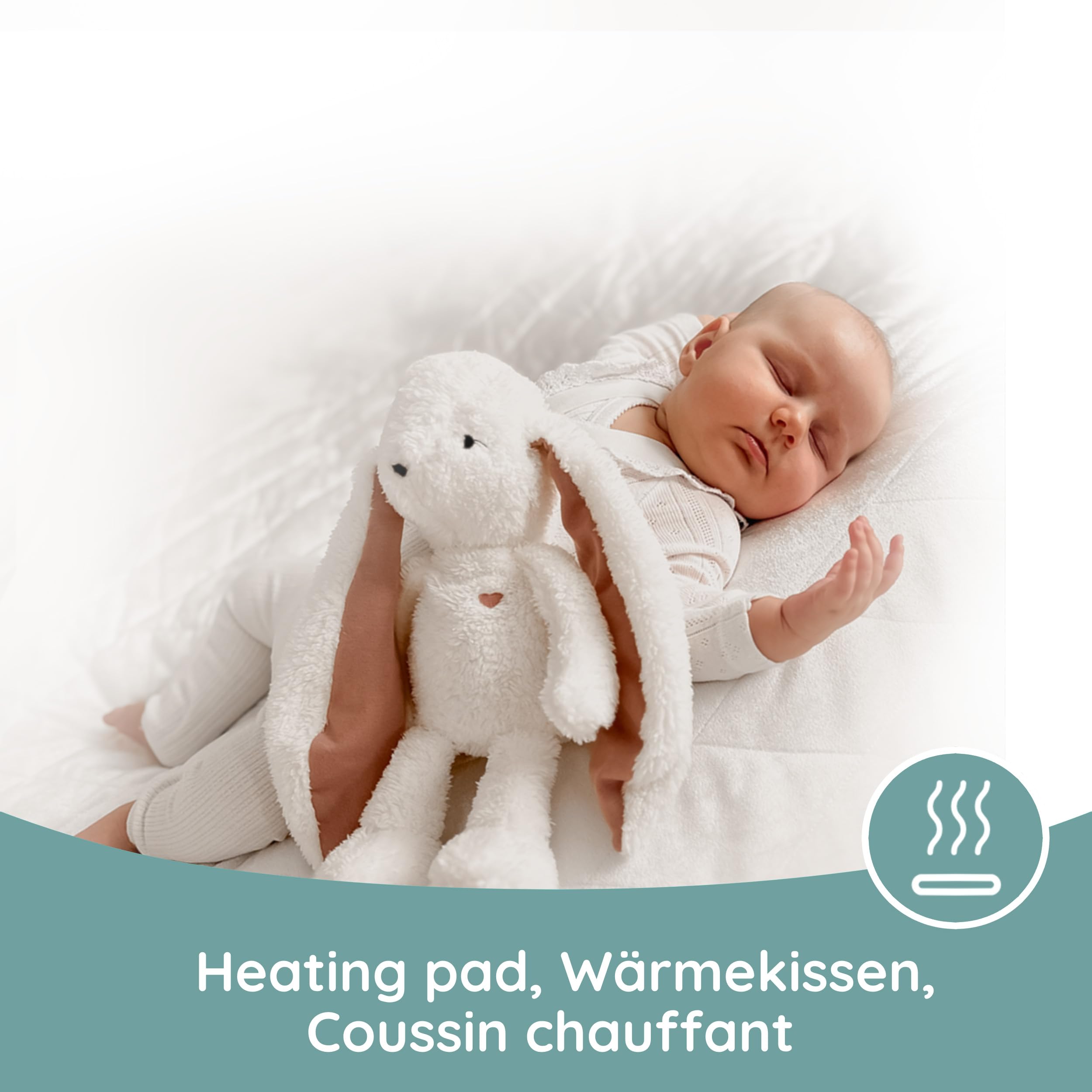 myHummy Bunny écru-rose Duo Ours endormi avec application – Berceuses et bruit blanc