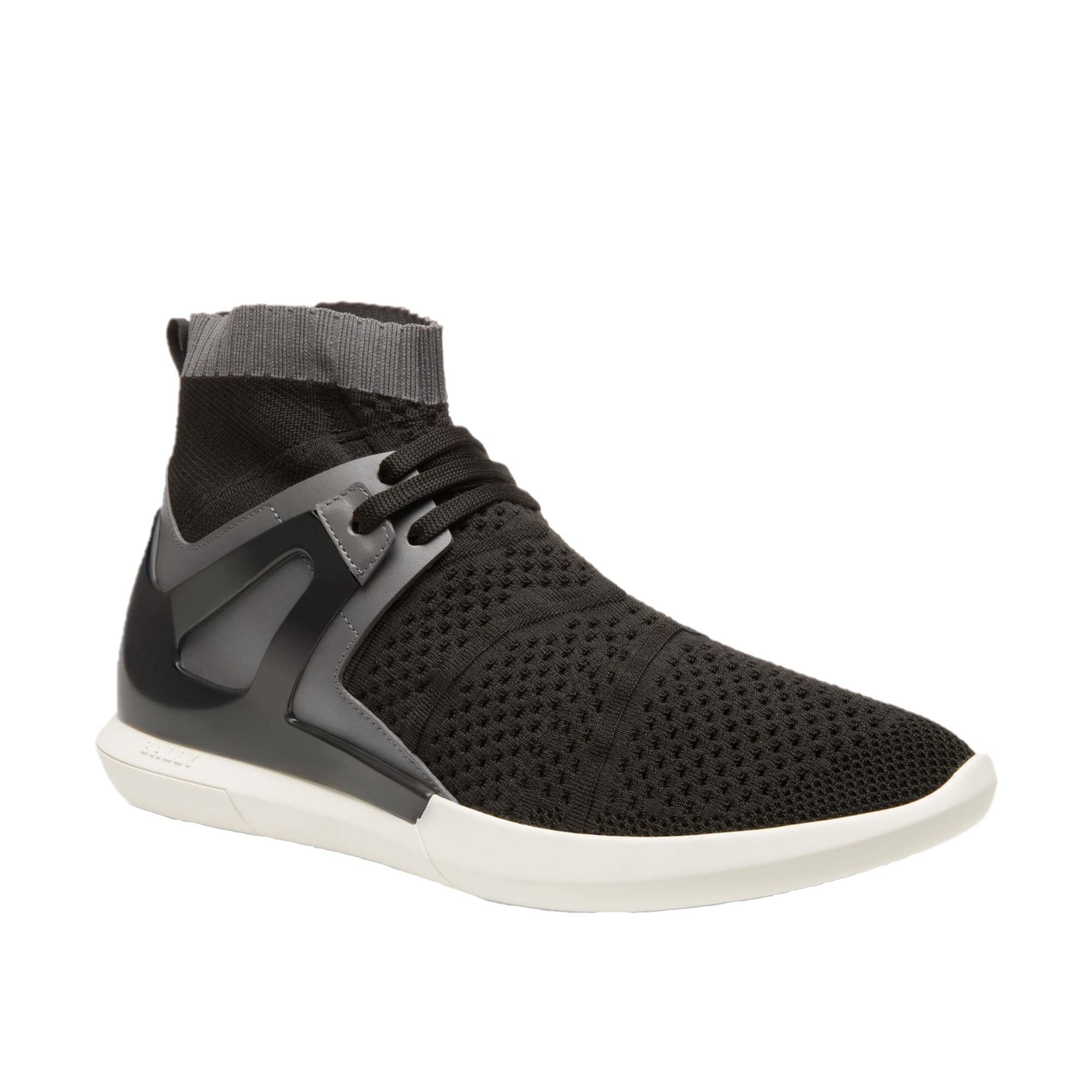 BALLY Avallo Mens Black Leather & Fabric Sneakers US 12