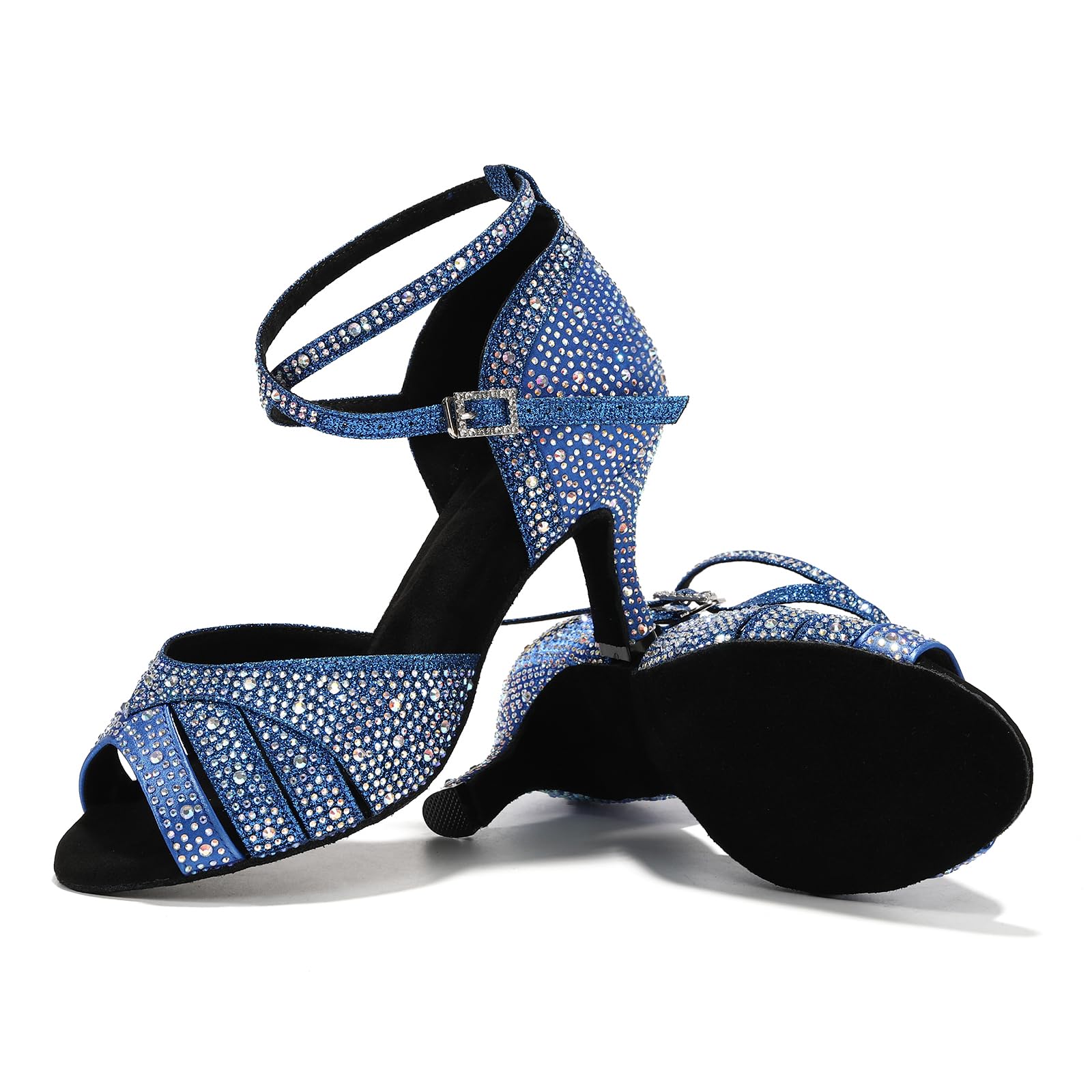 SWDZM Scarpe da Ballo Latino Donna Strass Salsa Bachata Prestazioni Professionale
