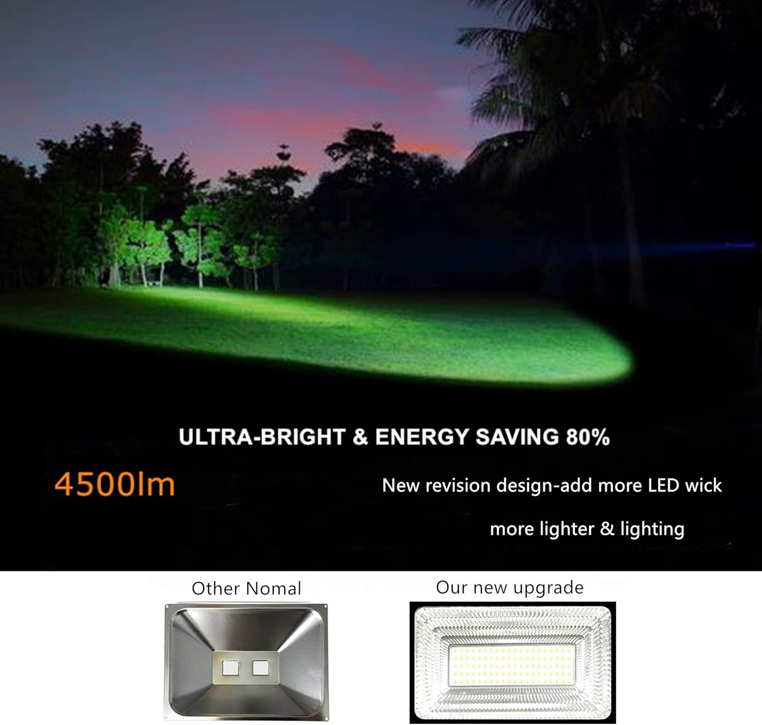 Flash Deals - 50% OFF Telaso 50W LED Flood Light, 2 Packs IP66 Waterproof, 4500Lm Outdoor Super Bright Security Lights, 6000K Daylight White, 400W Equivalent,120 Beam Angle Backyard Lights for Party,Garden,Lawn,Yard