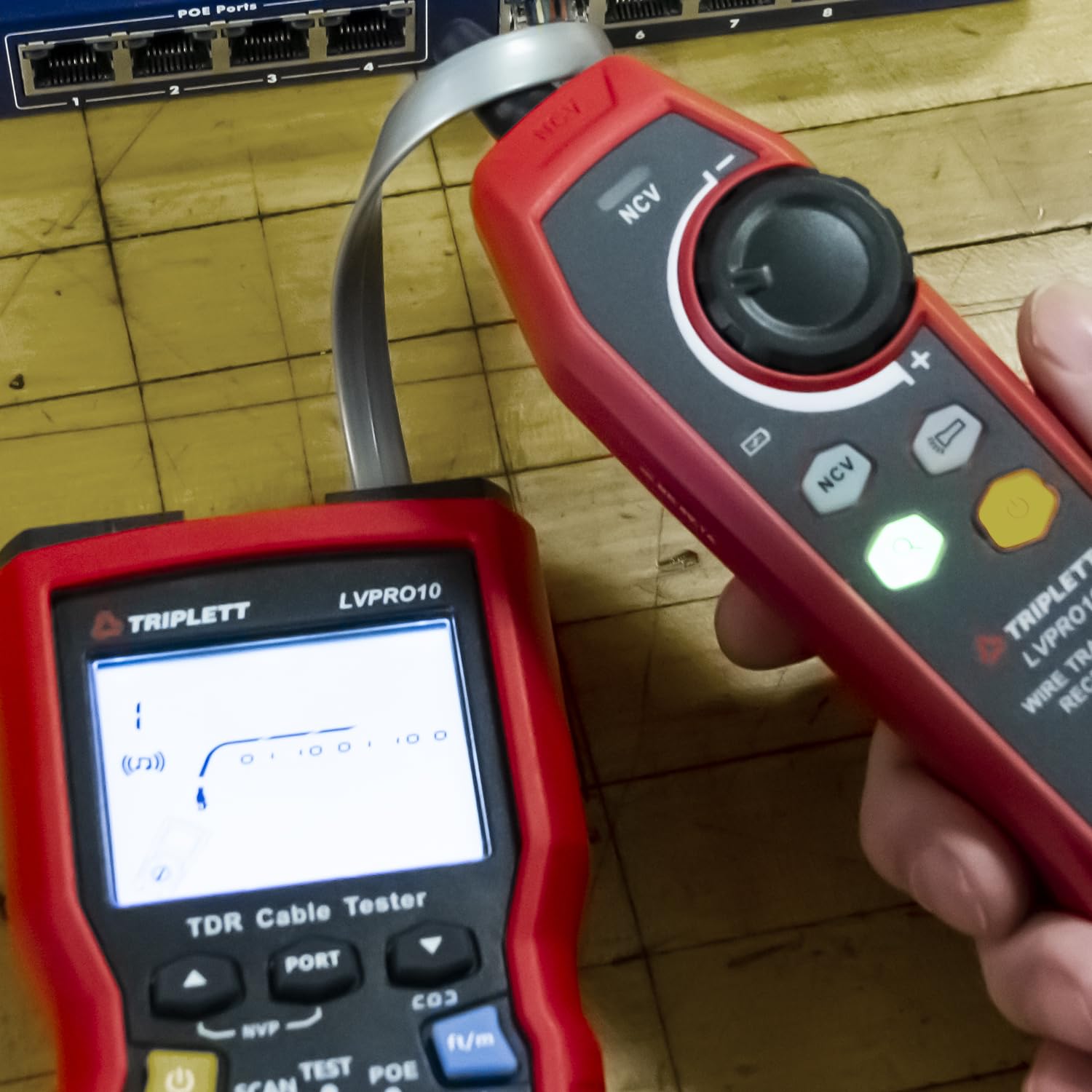 Triplett LVPRO10 TDR/Kabeltester – Testen und Verfolgen sowohl Twisted Pair (CAT5E/6/6A/8) als auch Koaxialkabel