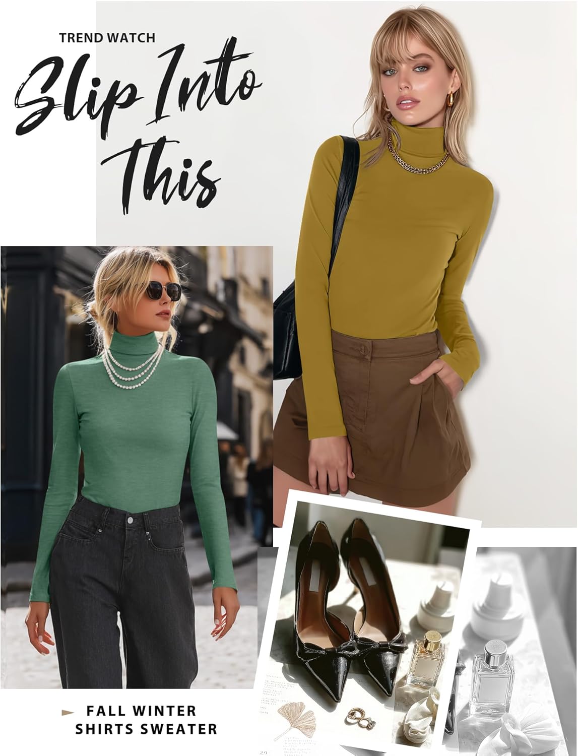 Neer 3 Pack Cotton Women's Turtleneck Long Sleeve Tops Thermal Underwear Base Layer Fall Winter Shirts Sweater - Image 5