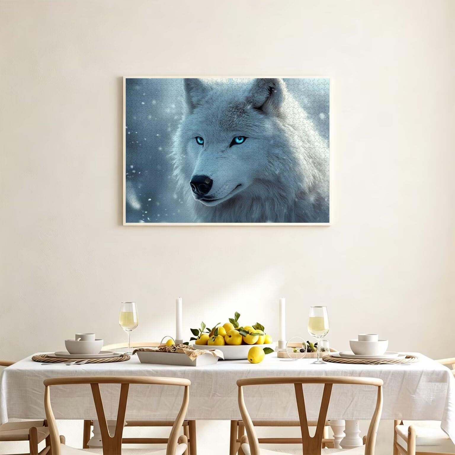 Puzzle 3000 elementów dla dorosłych, gry rodzinne, Wolf Snow, n-373