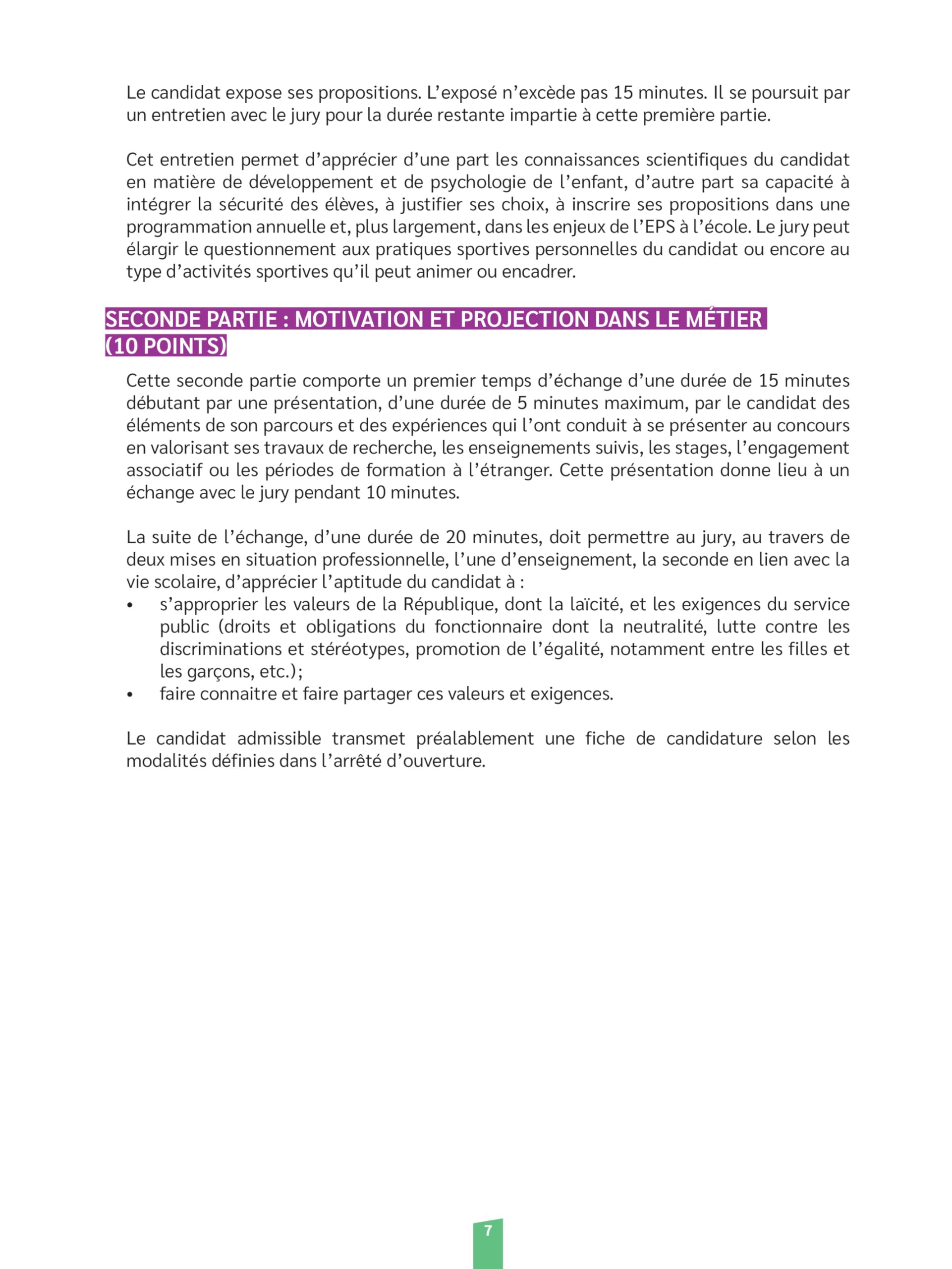 Réussir mon CRPE EPS et Projection dans le métier Admission Concours M2 Oral 2026-2027