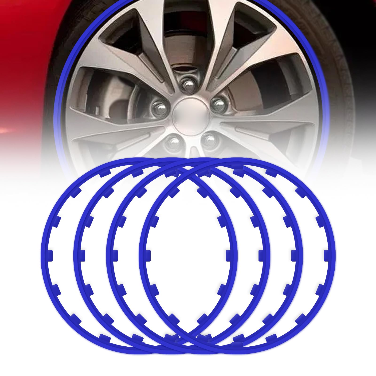 Protection de jante de voiture – Bande de protection anti-rayures – Installation facile – Protection de jante durable – 40,6 cm