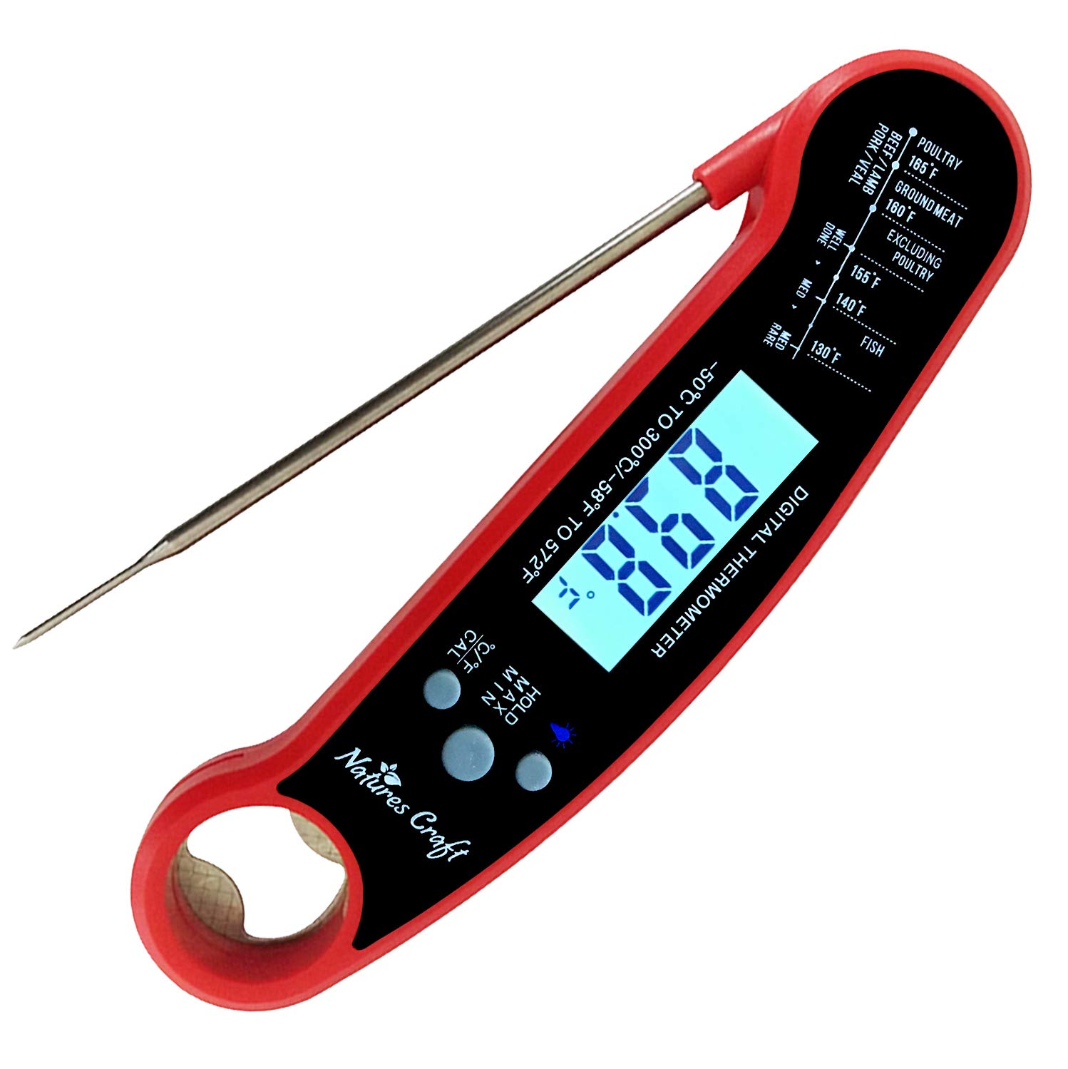 Digital Meat Thermometer Instant Read - Ultra-Fast Wireless Thermometer for BBQ Accessories and Kitchen Gadgets with Waterproof Food Temperature Thermometer - Instant Thermometer Meat Probe BBQ Tools