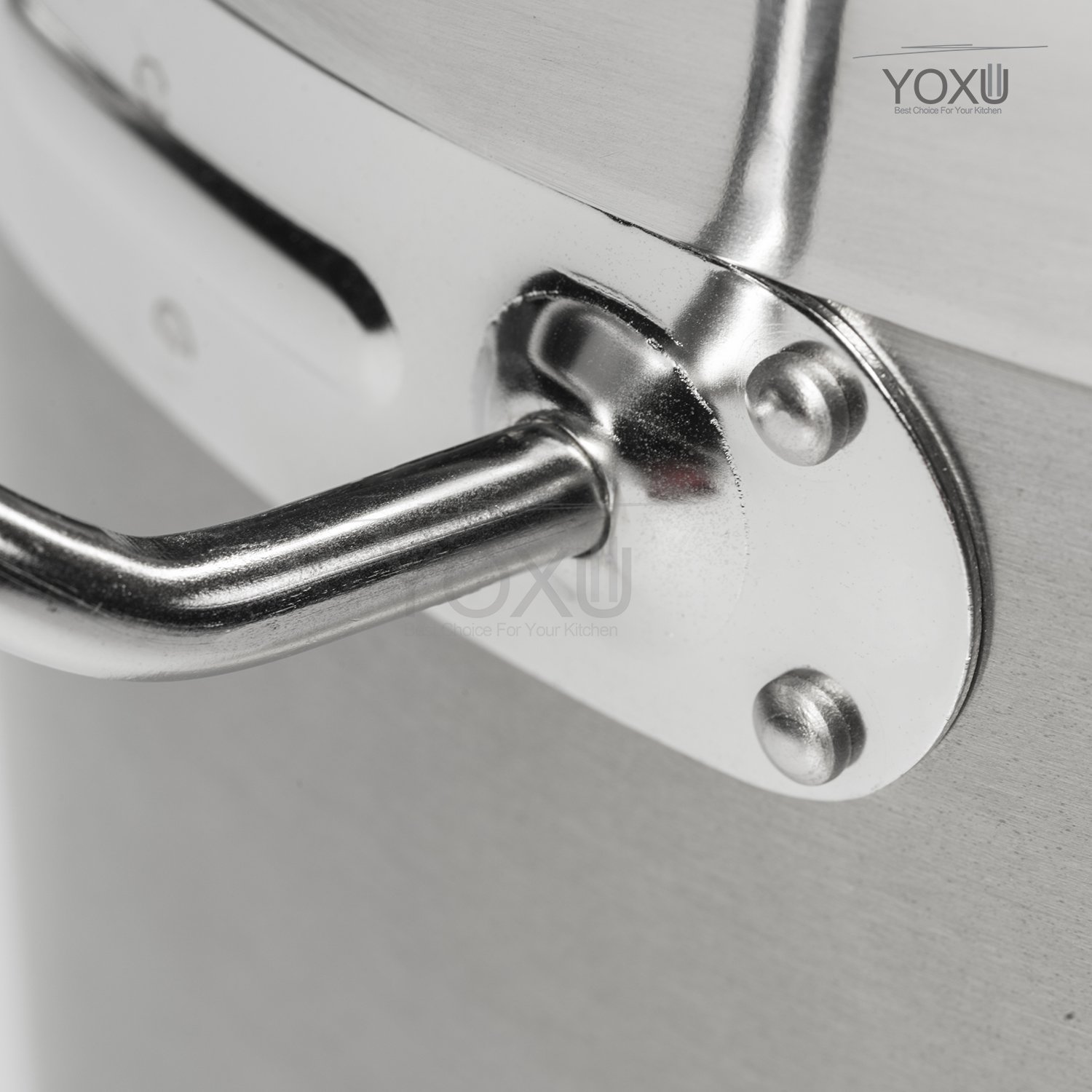 PENTOLA CON COPERCHIO ACCIAIO INOX 18/10 CUCINA CATERING RISTORANTE AISI 304 (Diametro 25 cm altezza 18 cm)