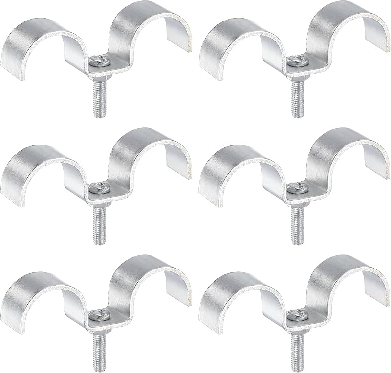 Abraçadeira dupla para tubos HARFINGTON em aço carbono zincado 22 mm – Kit com 6 unidades
