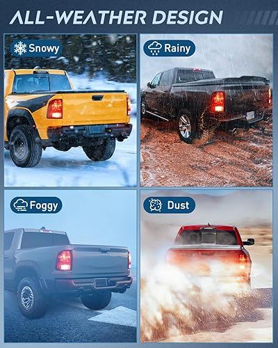 Miniatura 8 de Nilight Conjunto de luz trasera del lado del conductor para Dodge Ram 1500 2500 3500 2014 2015 2016 2017 2018 Dodge Ram 1500 2500 3500 reemplazo de