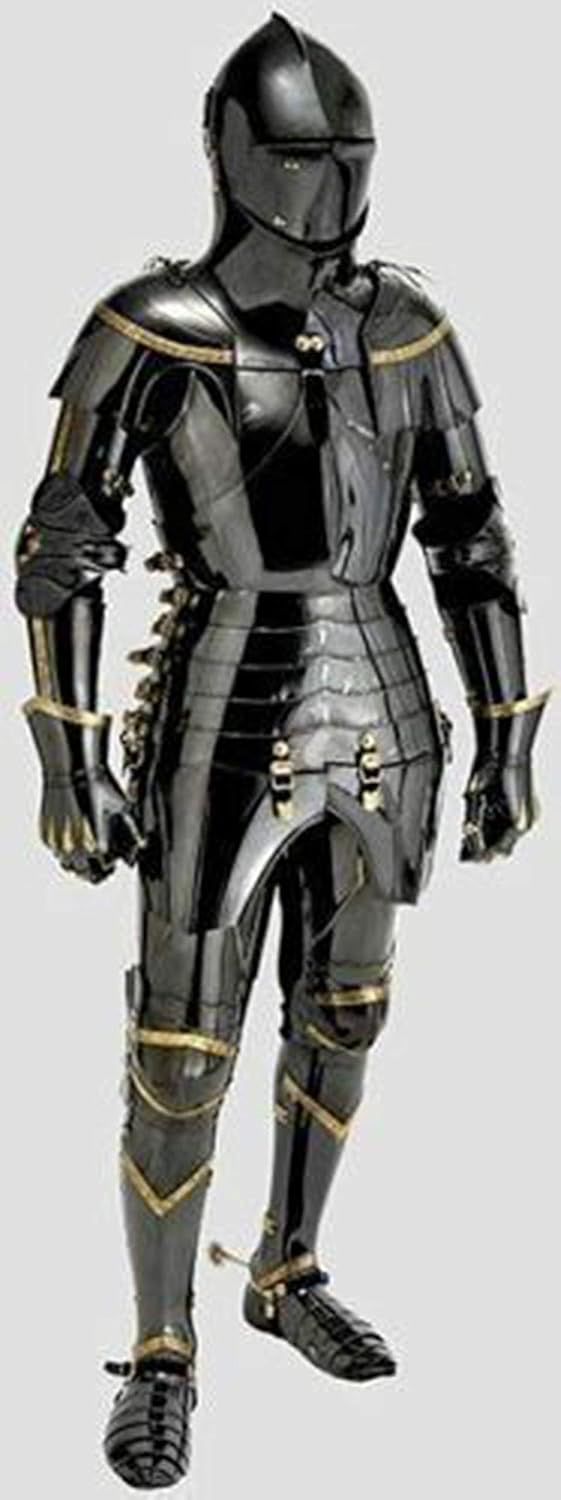 ARTIZANSTORE Full Body Medieval Knight Armor | 18 Gauge Steel Suit for Halloween & Historical Reenactments | Wearable Combat Armor | Gift for Medieval Enthusiasts