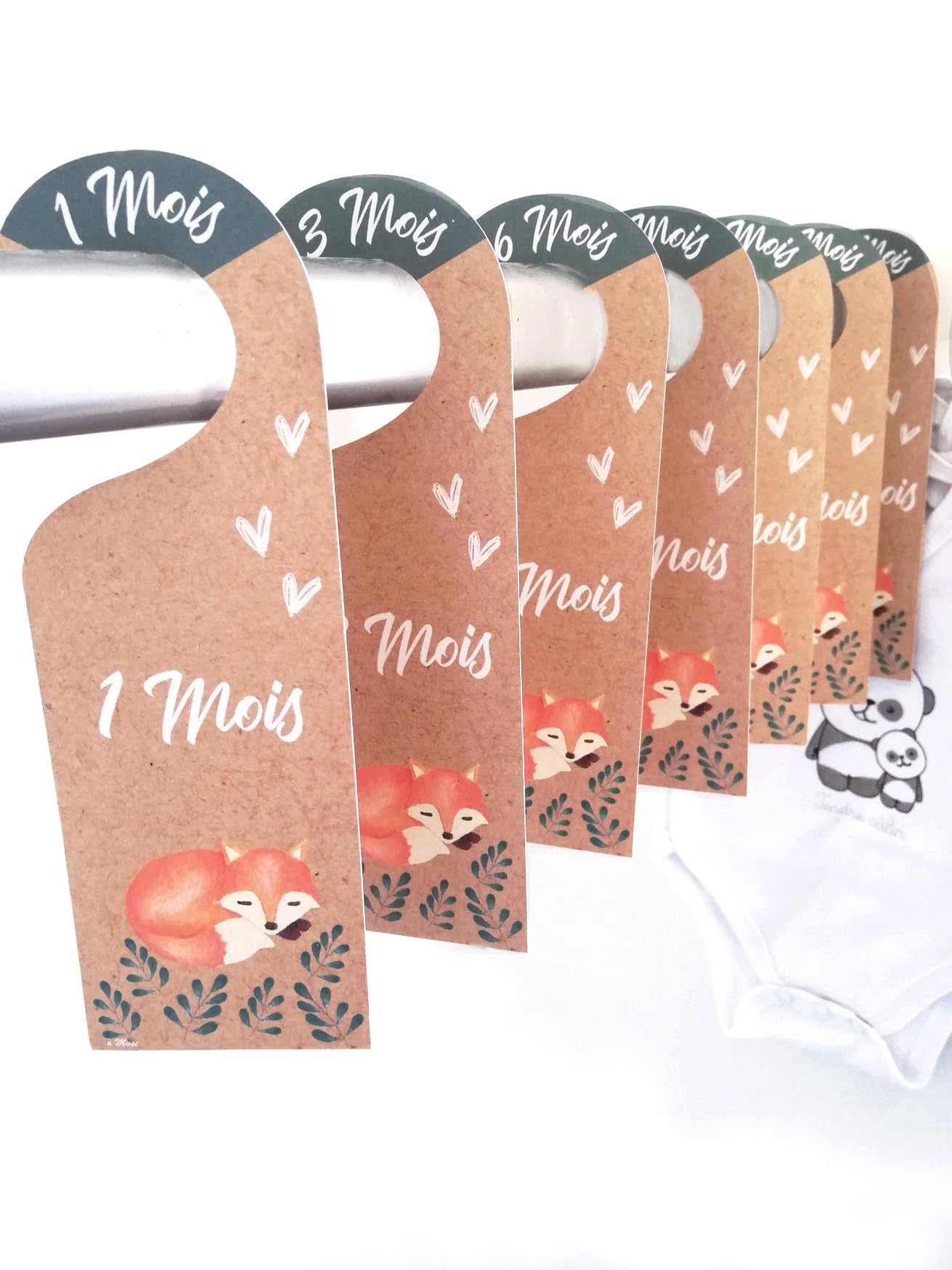 CRASPIRE Lot de 10 séparateurs en bois pour garde-robe de bébé, organiseurs de placard, organiseurs de chambre d'enfant, de nouveau-né à 36 mois, séparateur de garde-robe pour nouveau-né et fête
