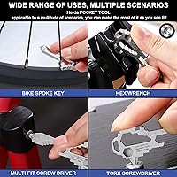 Vista 4 de Herda Keychain Multitool – EDC Tool with 17+ Functions Gifts Small Bottle Opener keychain with Screwdriver,Wrench,and Box Cutter for