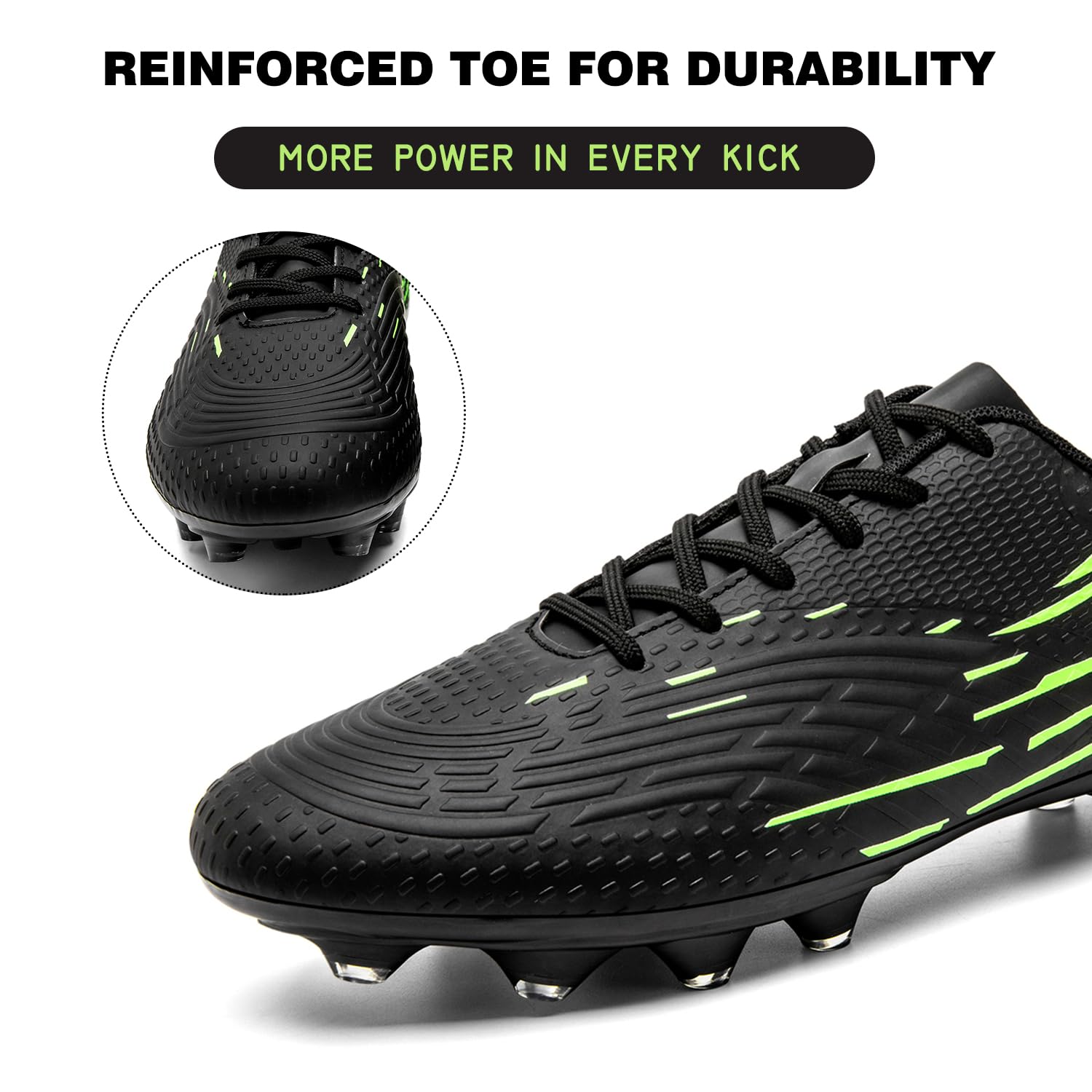 DimaiGlobal Scarpe da Calcio con Tacchetti​​ Uomo Donna Professionali Scarpe da Calcetto per Prato Artificiale Futsal e Allenamento per Interno/Esterno - Antiscivolo Junior