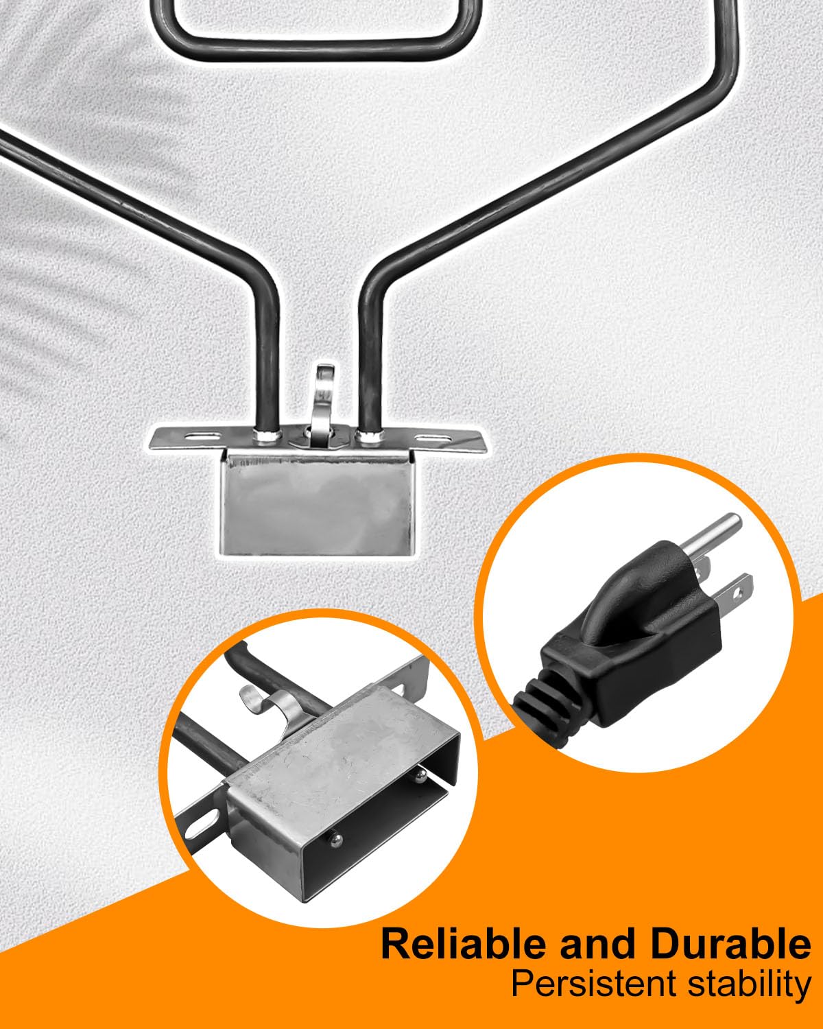 1500W Electric Smoker Heating Element Fit for Masterbuilt 20070210 20070410 30-inch electric smokers, with Adjustable Thermostat Controller, 110V