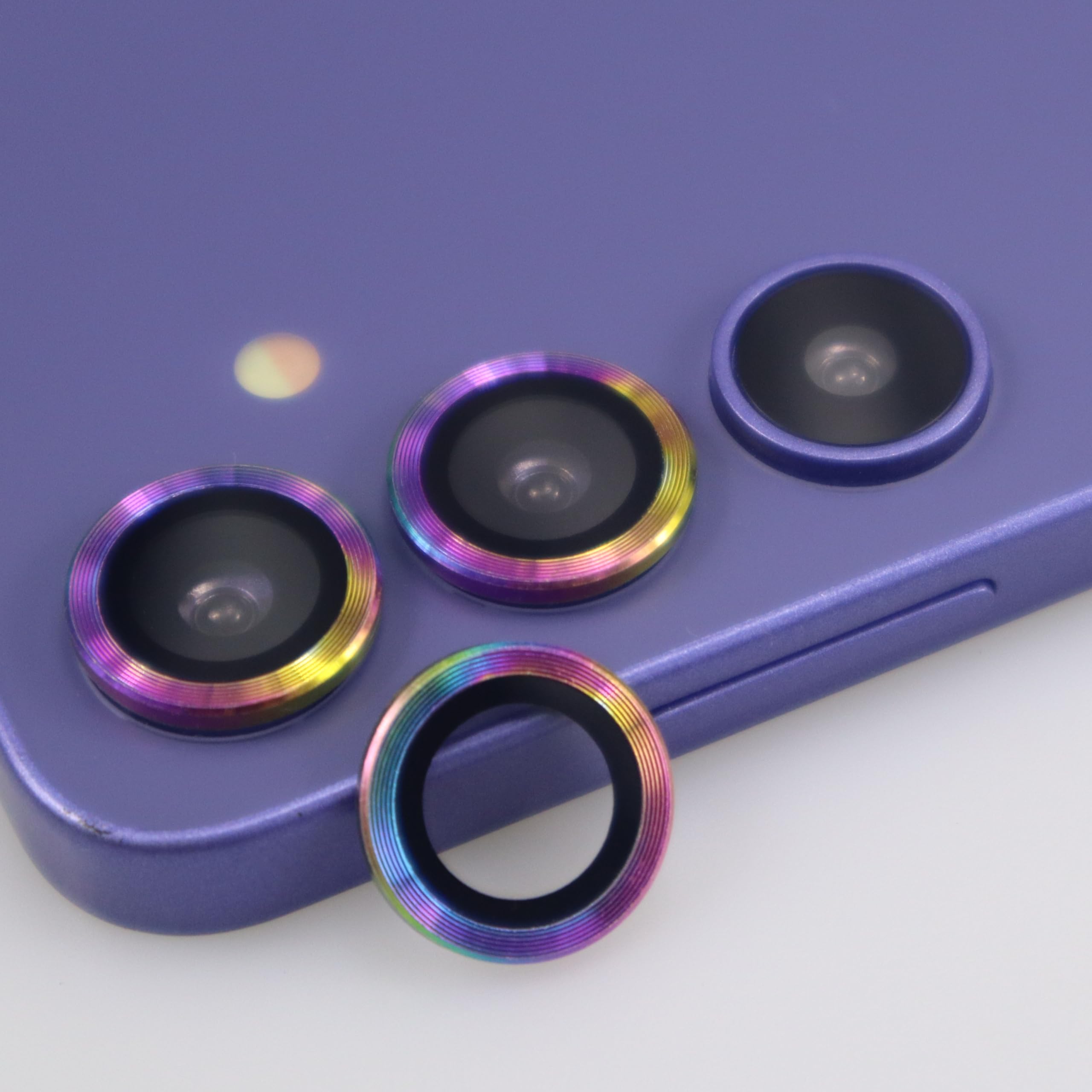 BONVAN for Samsung Galaxy S24 Plus Camera Lens Protector Metal Crystal Tempered Glass Screen Accessories Cover (Colorful, S24 Plus)