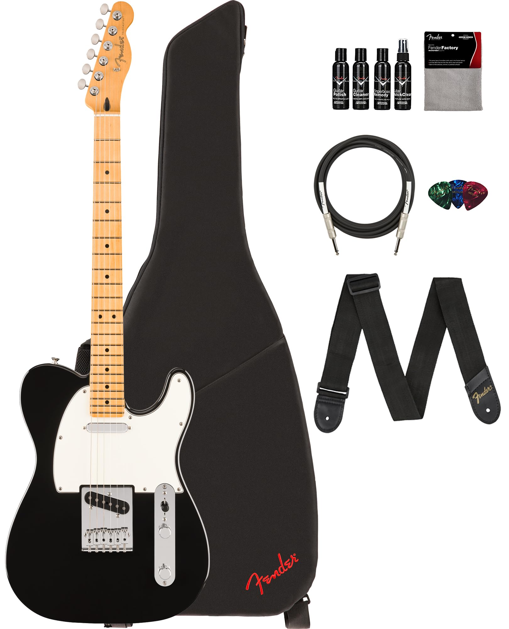 Amazon.com: Fender Player II Telecaster - Black Bundle with Gig