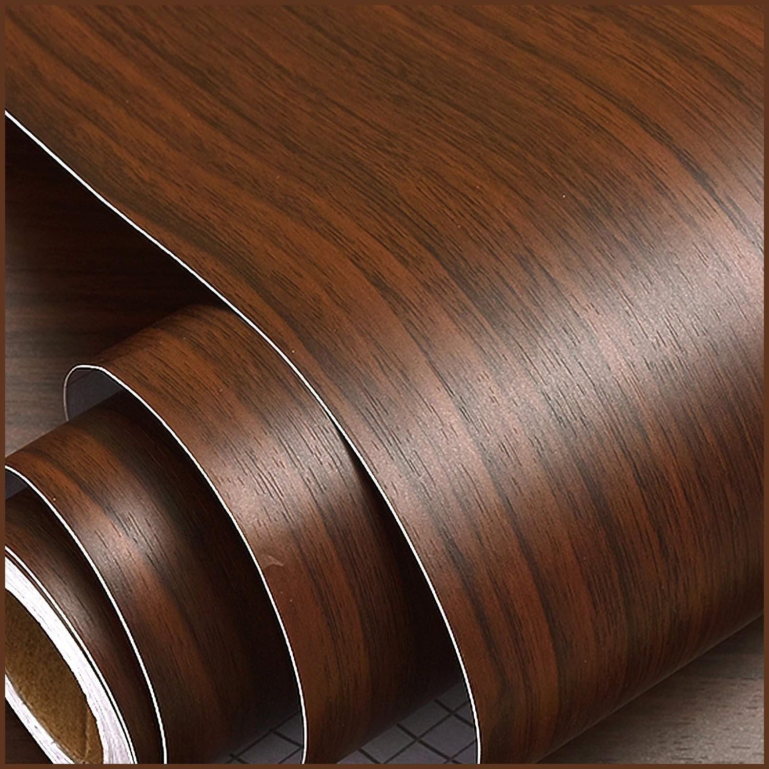 4MYL Wall Stickers Wallpaper for Wall Decor Wooden Design Sheet Cover PCV Adhesive Wall Paper of Home, Furniture, Kitchen, Almirah, Table, Cupboard, Wardrobe Mahogany Brown (45x500 cm) (B0D1R867QT) Amazon Price History, Amazon Price Tracker