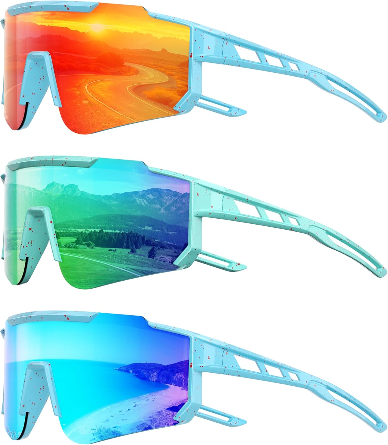 Kids Polarized Baseball Sunglasses - Youth Softball Cycling Sports Sunglasses for Boys Girls Ages 3-12 UV Protection