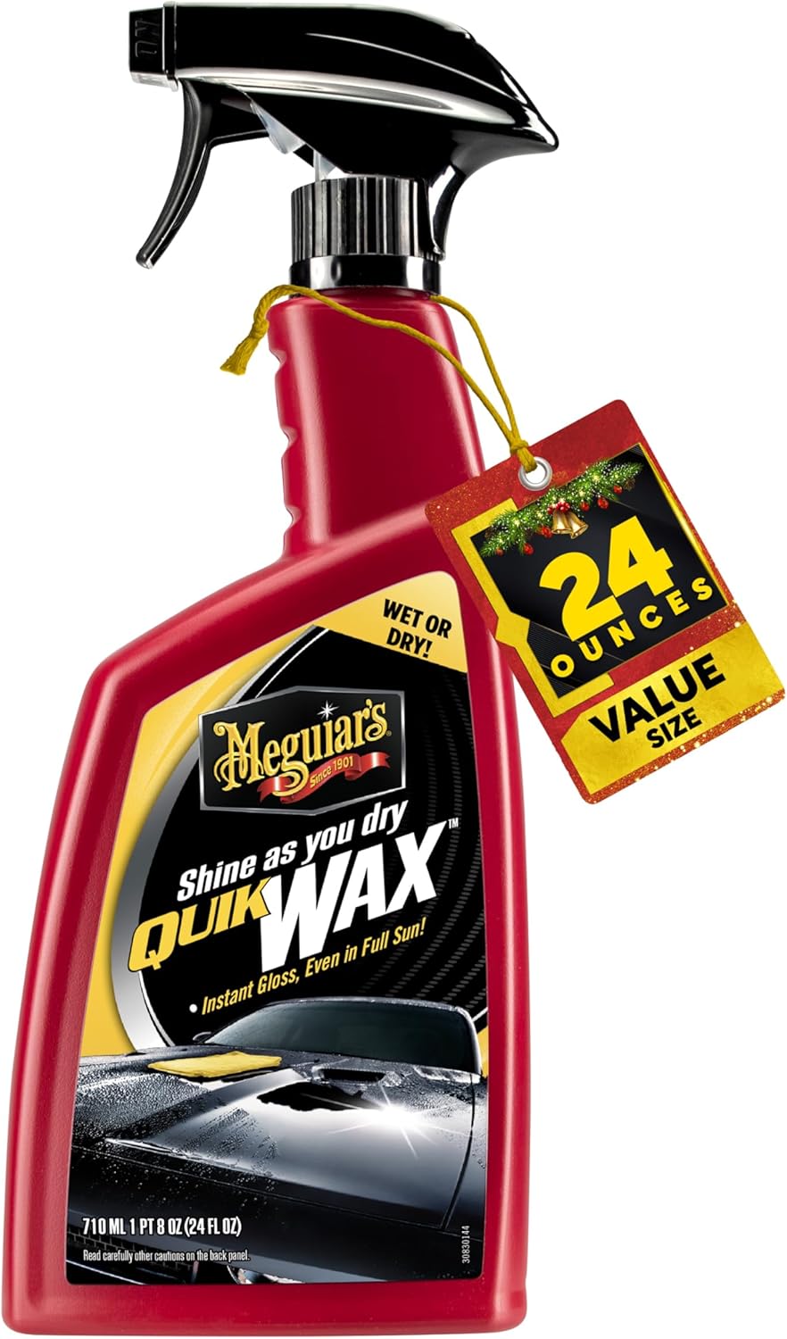 Meguiar's A1624 Quik Wax Spray - Easy Application for Gloss, Shine and Protection - 24 Oz