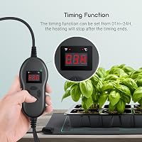 Luxbird Növényi Fűtőszőnyeg Szett - 4 db Vízálló IP67 Hőszőnyeg Időzítővel, 30W, Csíráztató Melegítő Párásító Üvegházakhoz, 52,7x25,4 cm 2