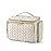 BAGSMART Travel Toiletry Bag, Large Wide-open Travel Bag for Toiletries, Makeup Cosmetic Travel Bag with Handle-Beige