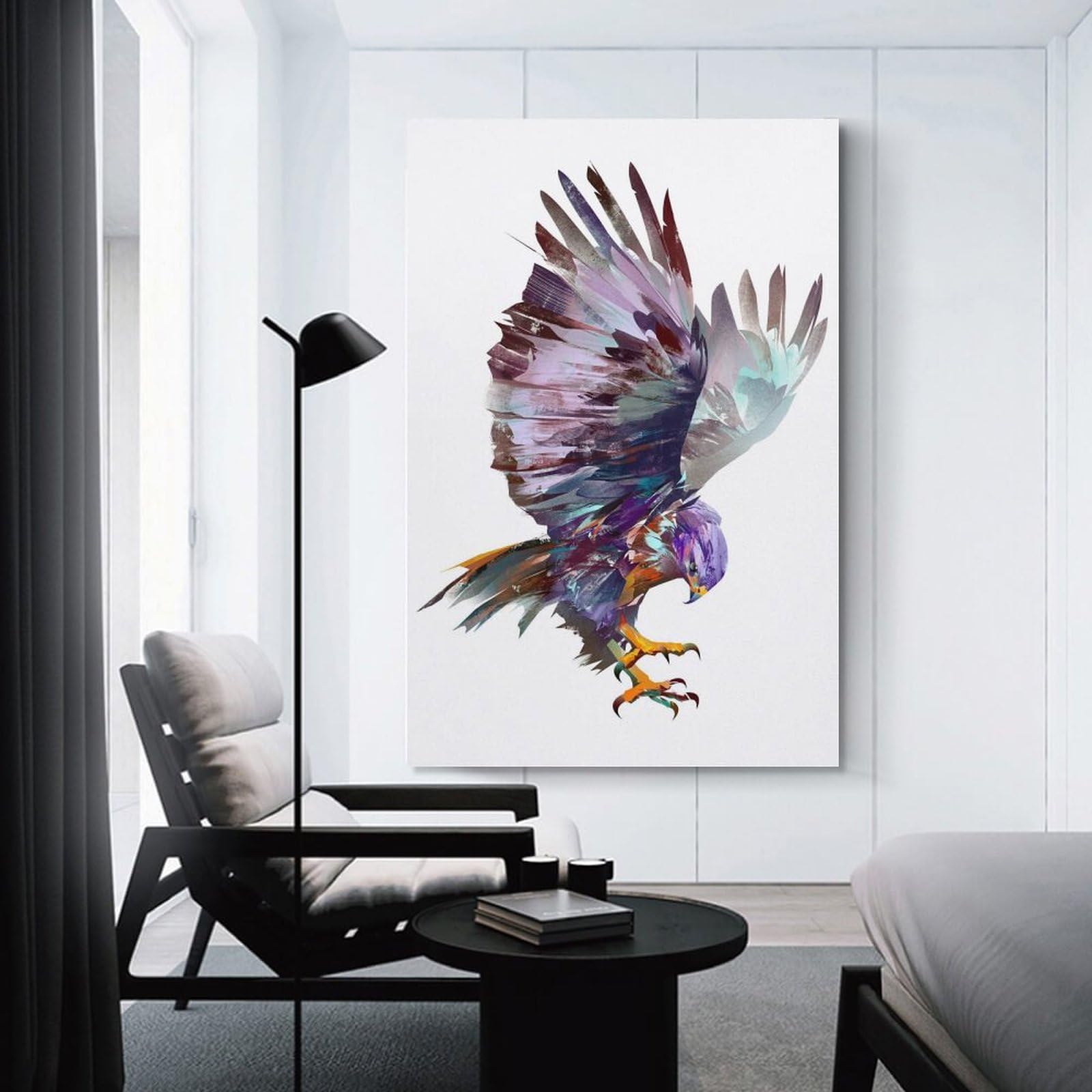 Amazon.co.jp: 動物の空飛ぶ鳥の鷹絵画壁のアート タペストリー アート