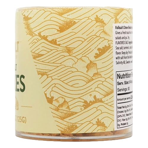 Miniatura 2 de FALKSALT  Copos de sal marina de citrón 44 onzas  Sal de acabado gourmet  Sin OMG certificado Kosher y Halal
