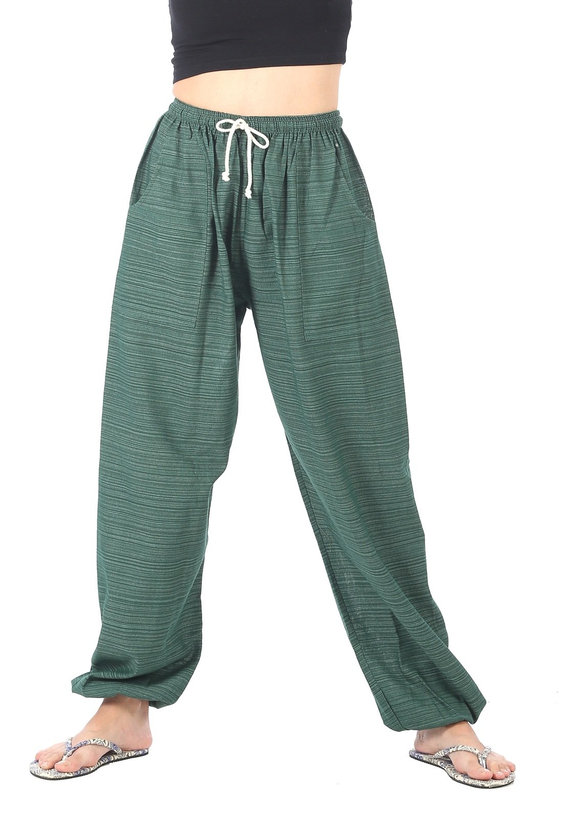 white whale you think, we bring Women Elastic Waist Drawstring Summer Casual Baggy Hippie Yoga Pants-picture-47