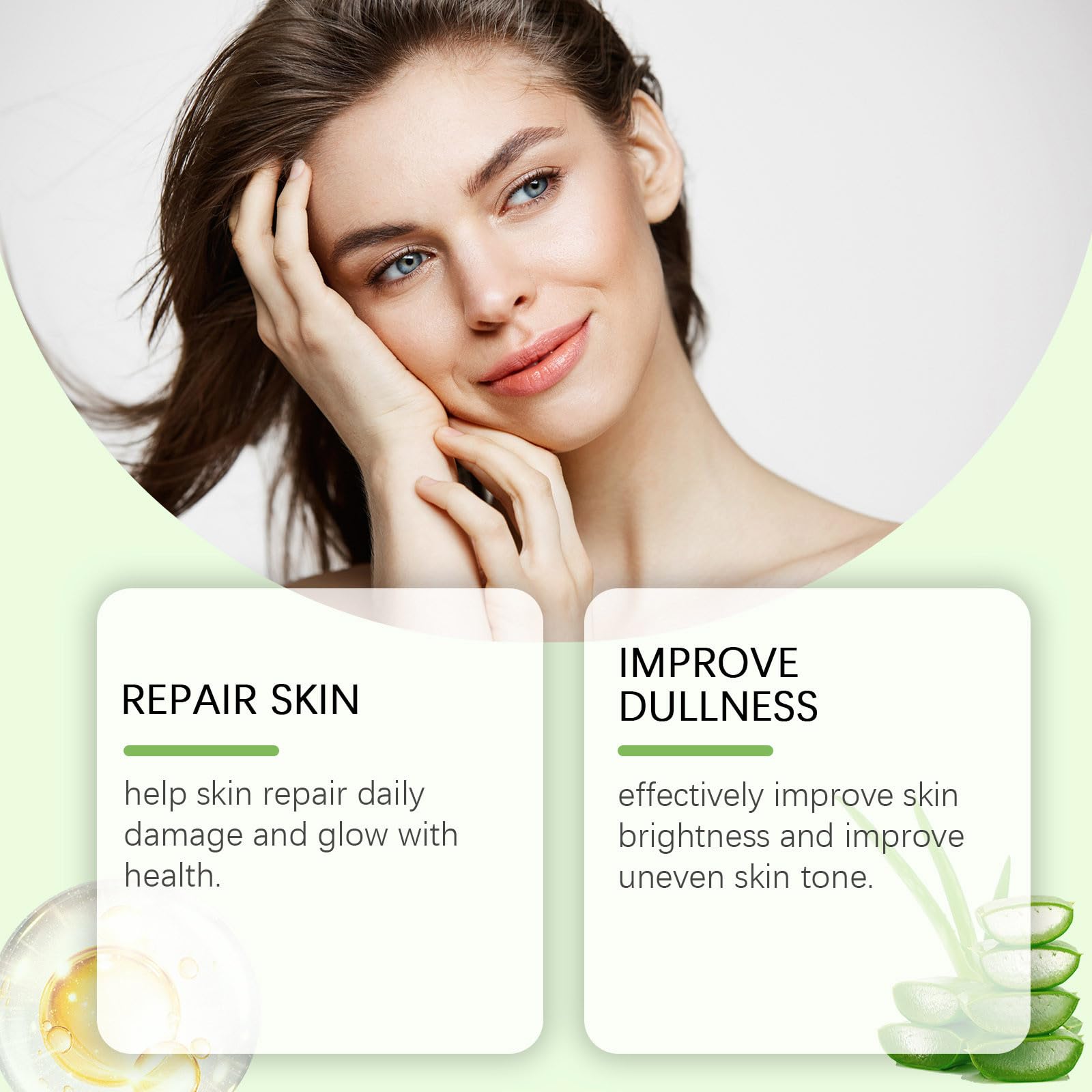 Aloe Vera Żel, 100% Czysty 100 ml - Organiczny żel Aloe Vera do twarzy ciała i włosów, naturalny po słońcu Nawilżacz