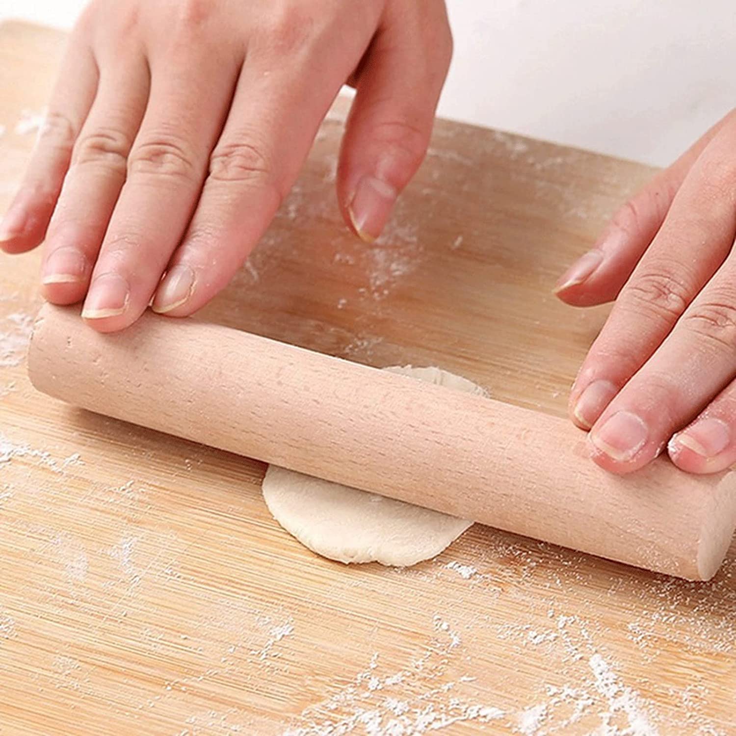 ACiyD Rodillo para Hornear Cocina Rodillo de Madera Rodillo de Masa de Cocina Herramientas para Hornear Accesorios Manualidades Hornear Fondant Herramienta de decoración de Pasteles Rolling