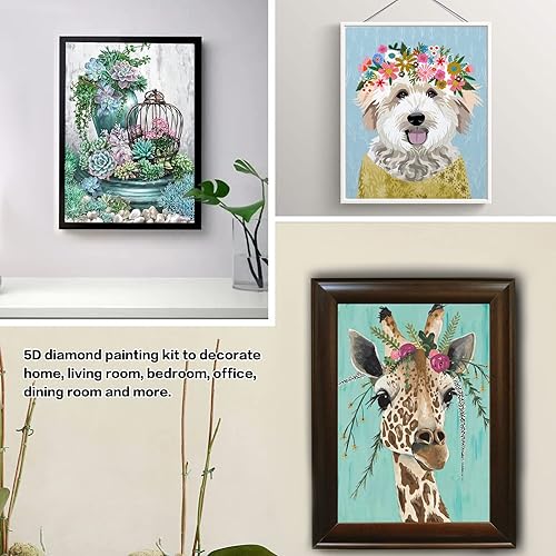 Miniatura 2 de abcGoodefg Paquete de 6 kits de pintura de diamantes 5D para niños, kit de arte de diamantes de taladro completo, pinturas de bordado de diamantes