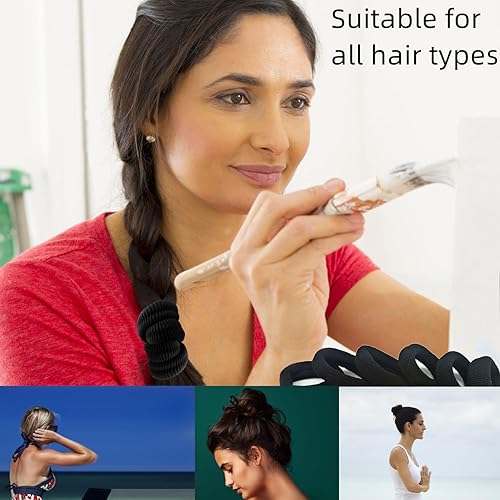 Miniatura 8 de MARY LAVENDER Lazos grandes y elásticos para todo tipo de cabello, de tela de rizo, ponis, soportes elásticos para cola de caballo, accesorios para