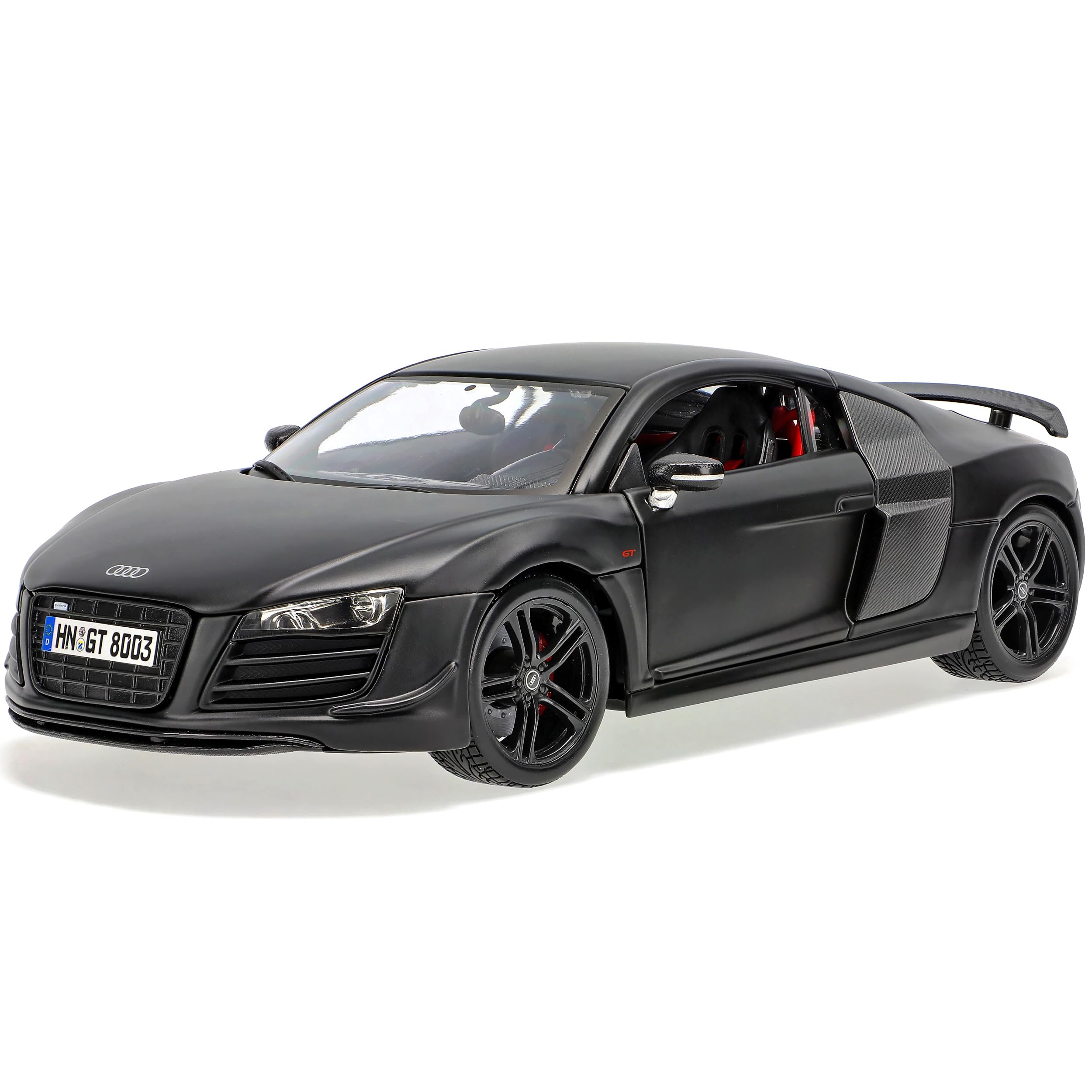 Generisch A*U*D*I R8 GT Matt Schwarz Coupe 2010 1/18 Modell Auto