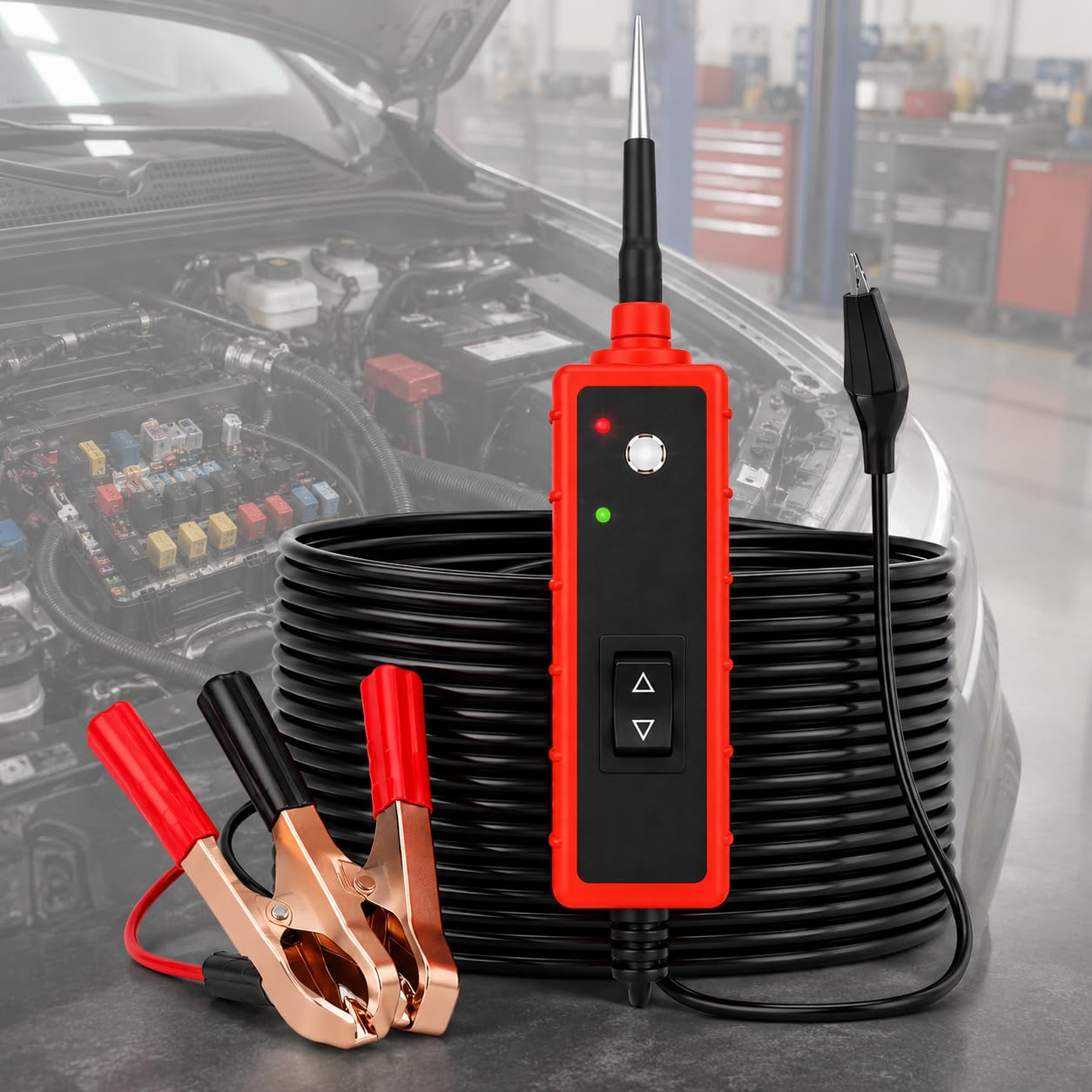 Rdllzxuip Circuit Test Probe for Abarth 595 Competizione 2014-2026, 6V-24V DC Circuit Tester with Buzzer, Short Circuit Locator