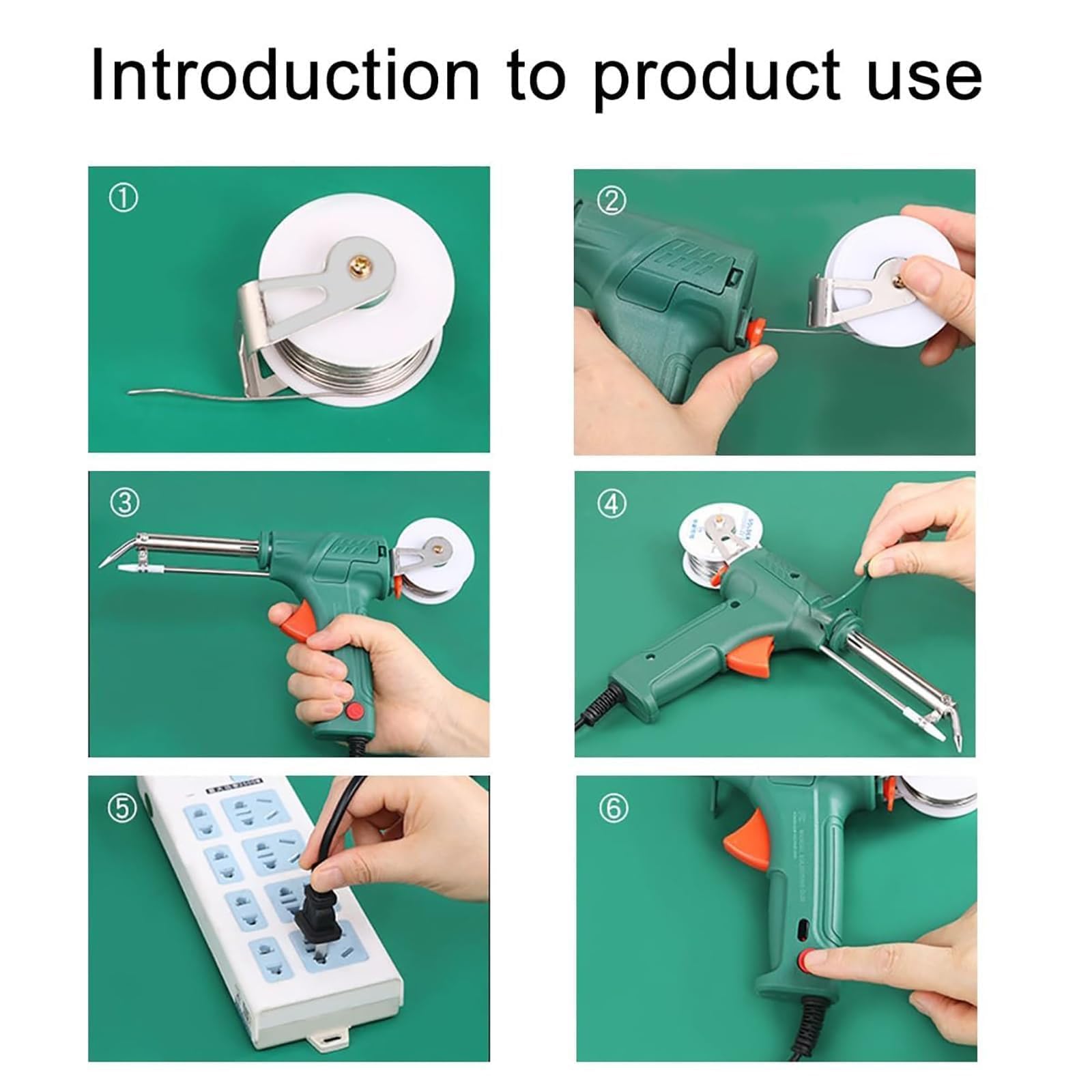 Internally Heated Industrial Laser Welding Tools, Multi-Function Soldering Iron Soldering Gun Set, 3 in 1 Handheld Industrial Laser Welding Machine Constant Temperature Fast Heating for Metal (Black)