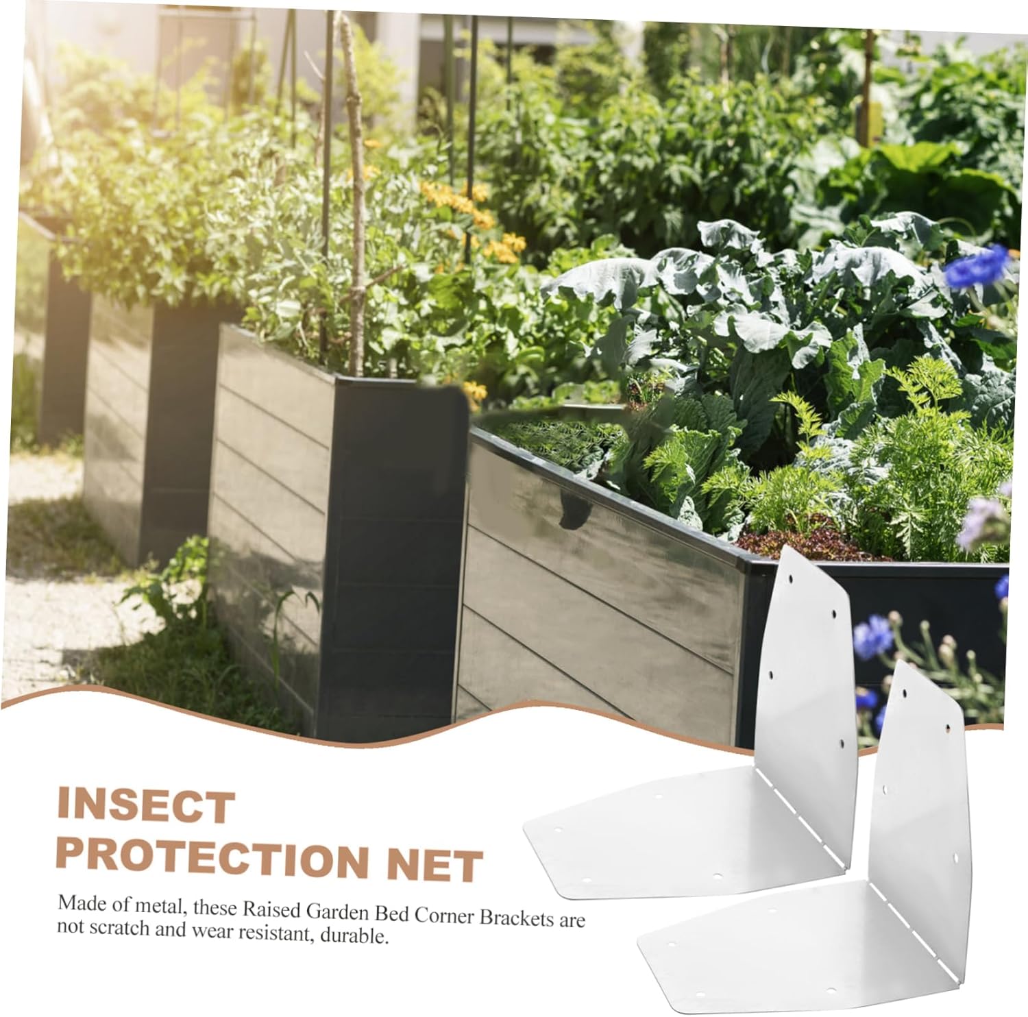 Metal Garden Bed Corner Brackets Raised Bed Corners Connectors Heavy Duty Furniture Accessory