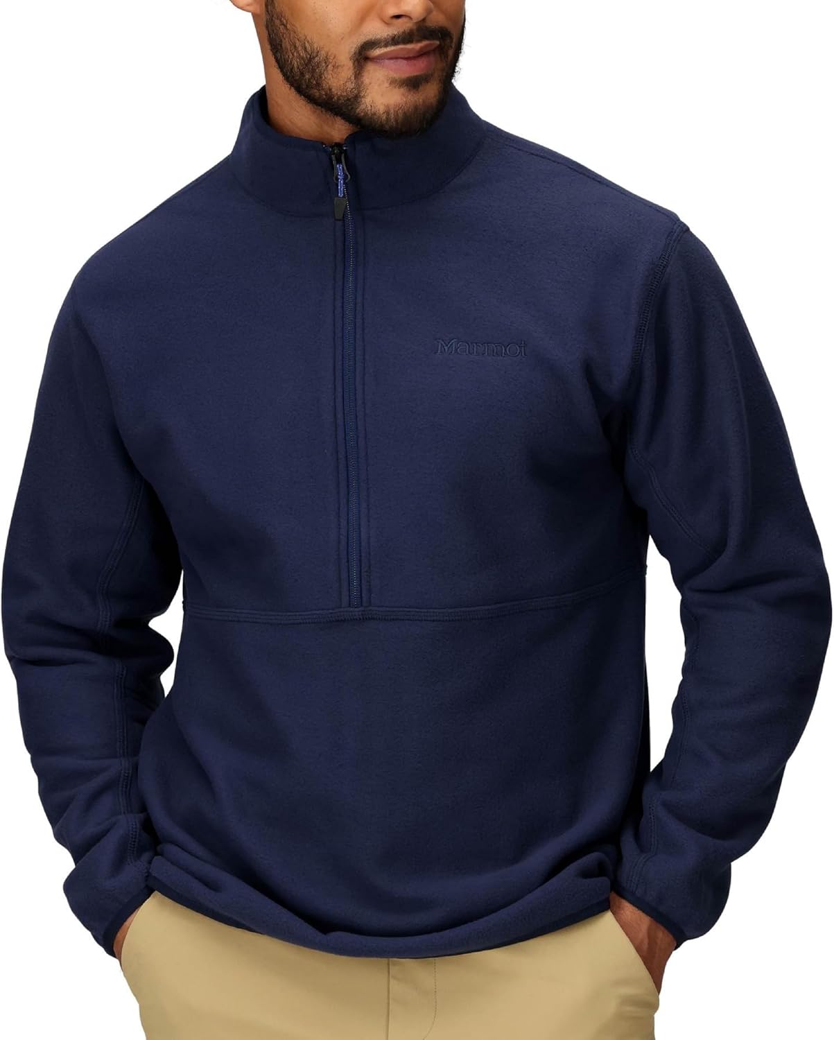 MARMOT Men's Rocklin 1/2 Zip Jacket - Classic, Warm, Lightweight 100-Weight Fleece Layer