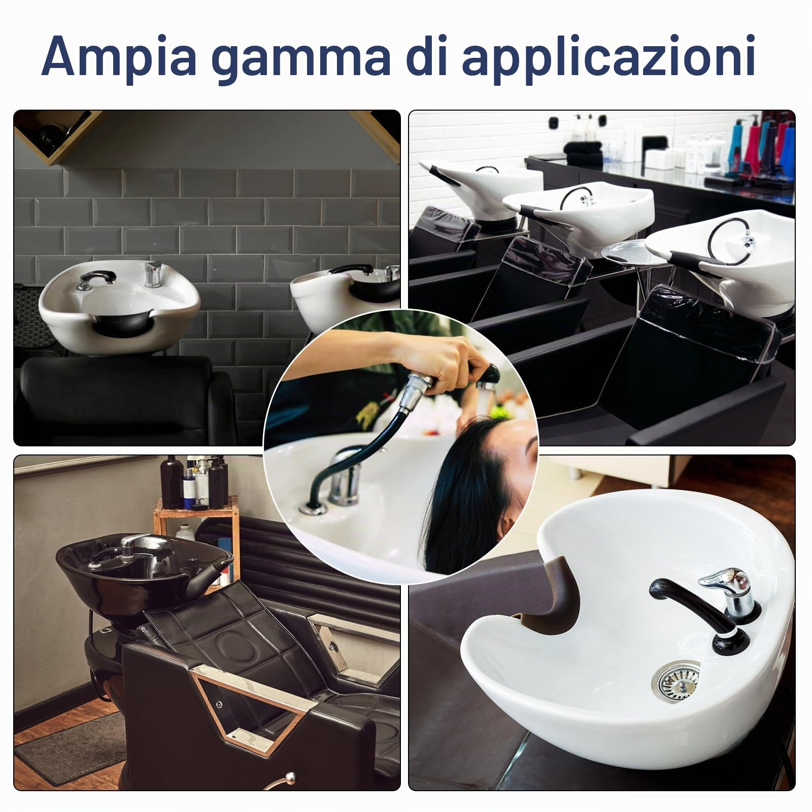 Ugello doccia con tubo shampoo letto ciotola soffione doccia soffione doccia soffione doccia parrucchiere salone doccia parrucchiere lavandino soffione doccia tubo bagno rubinetti doccetta