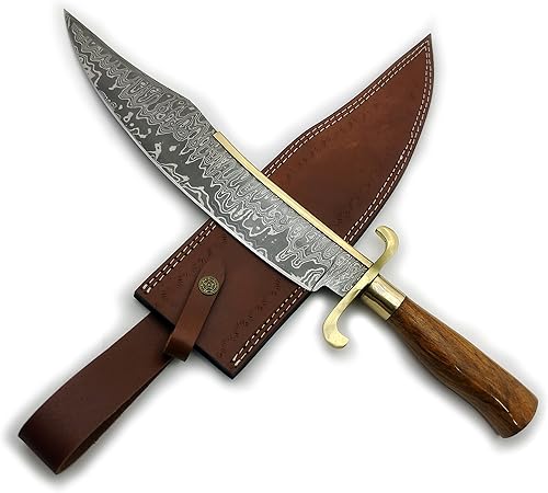 Hecho a mano personalizado Damasco acero Alamo Musso Bowie cuchillo réplica cuchillo, Jim Bowie, JimBowie, cuchillo de caza, cuchillo de camping