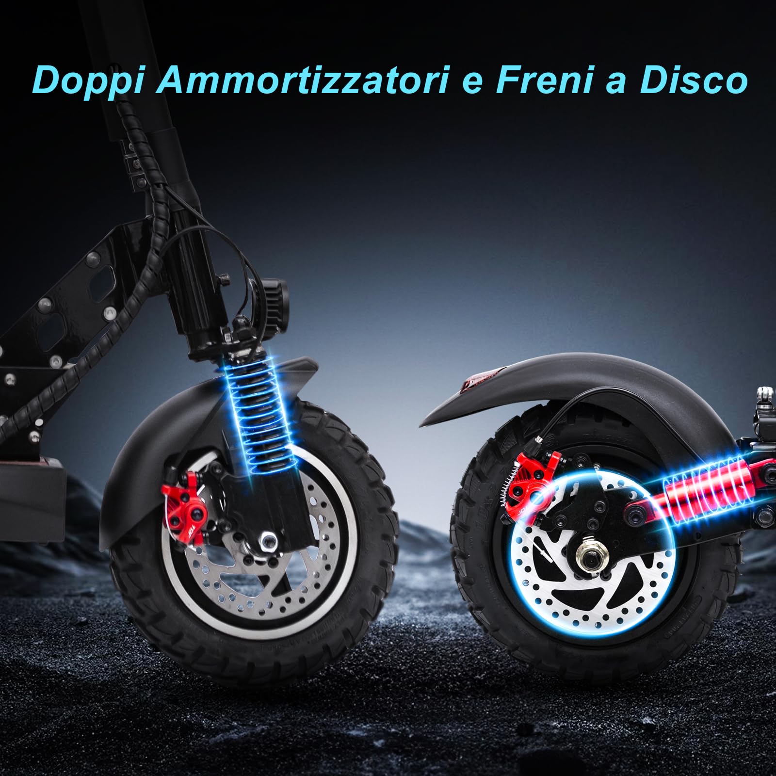 Patinete Eléctrico para Adultos de 10", con Potencia de 350W, Autonomía de 55 km, Velocidad Máxima de 25 km/h, Frenos de Disco Delanteros y Traseros, Doble Suspensión, Patinete eléctrico Plegable