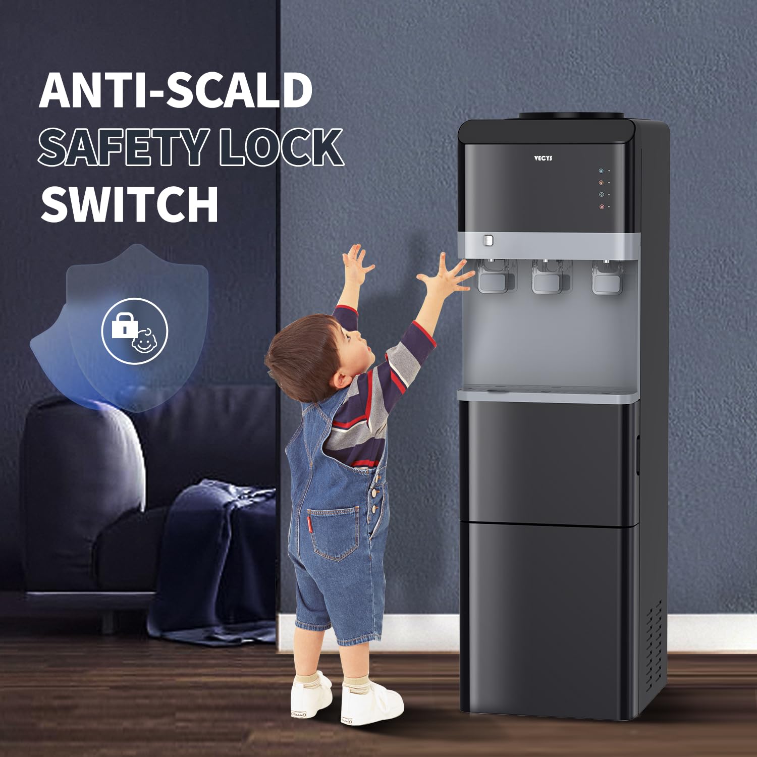 Amazon.com: VECYS Water Dispenser Cooler with Ice Maker, 27LBS