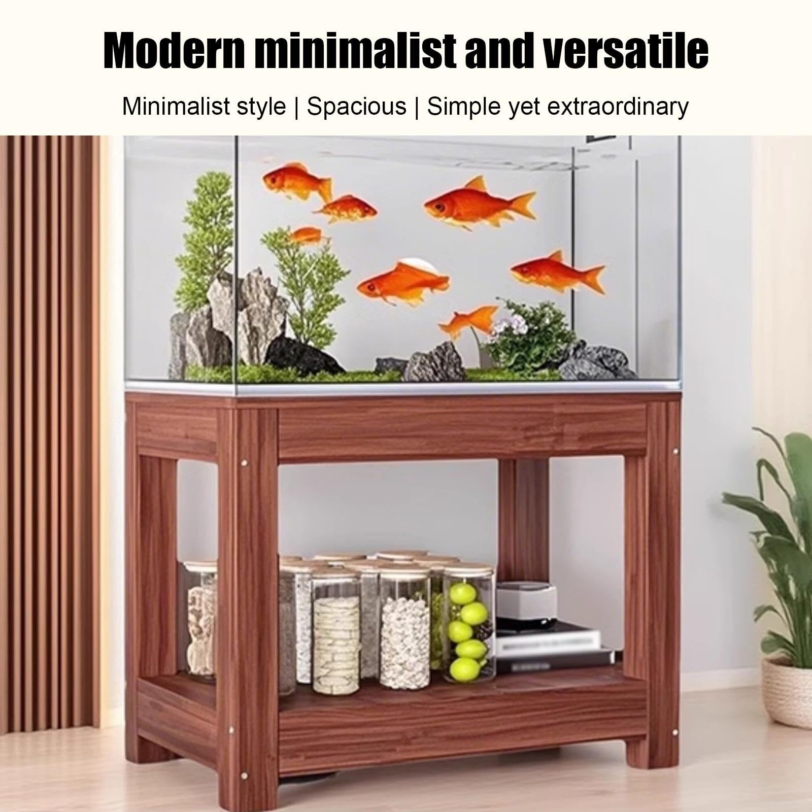 Soporte para Acuario de Madera Maciza, Soporte para Pecera