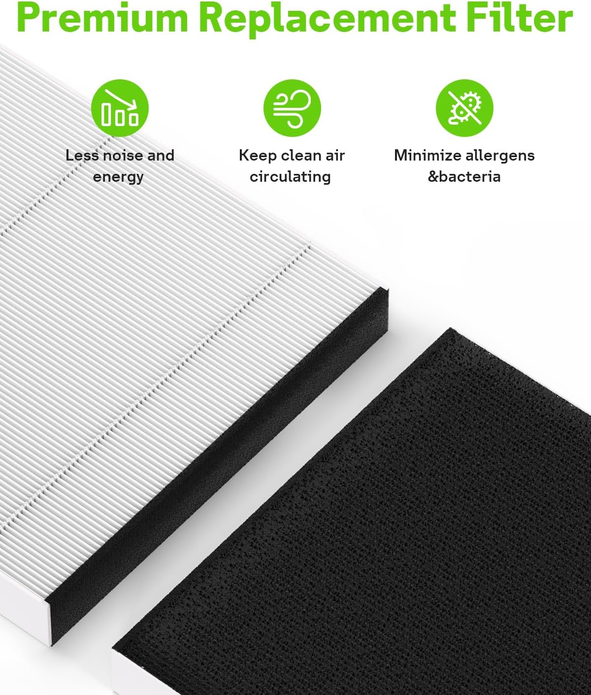 2 Pack T10i Replacement Filter Compatible with Blueair 3-in-1 ComfortPure Air Puri-fier, High-Efficient Activated Carbon Filter - Image 3