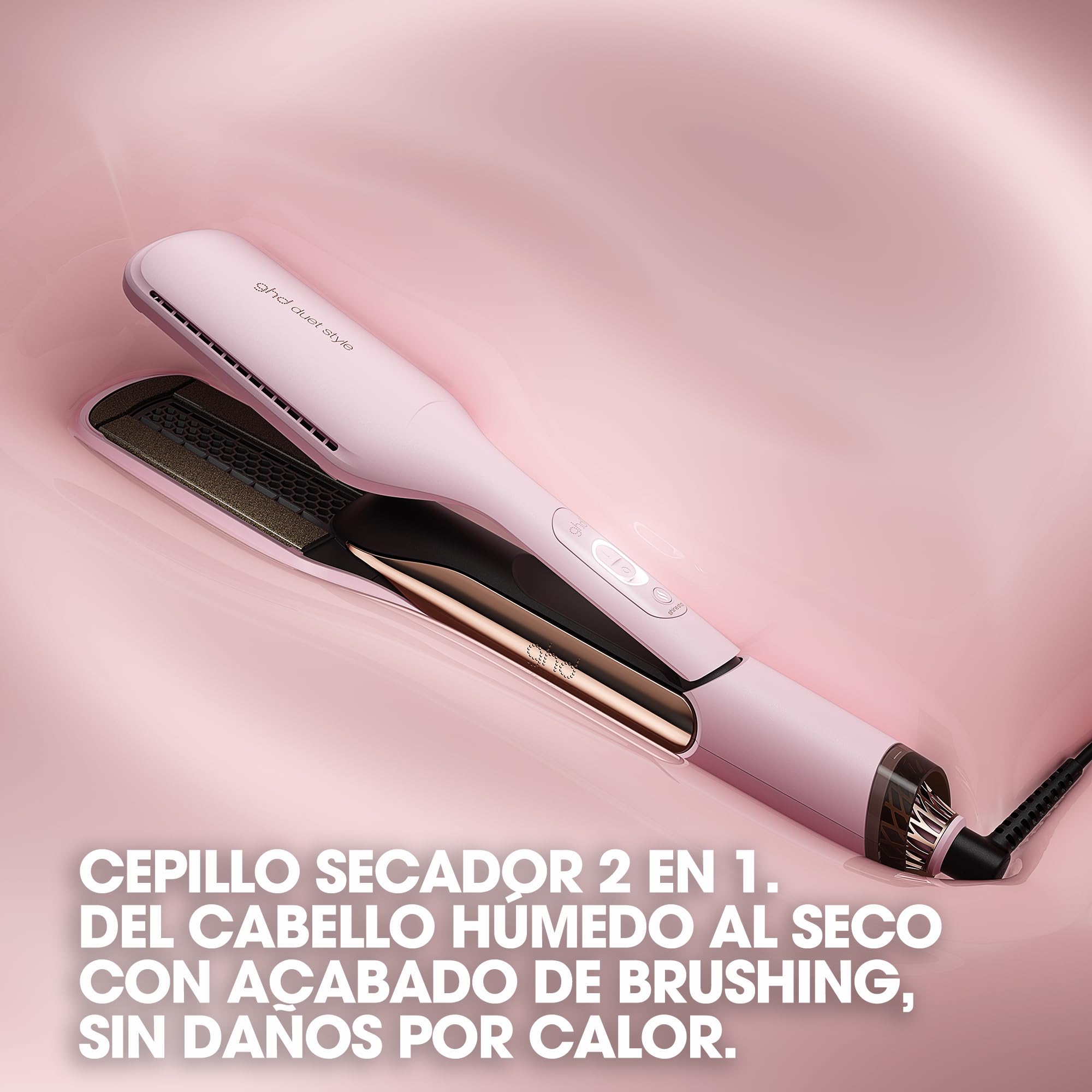 ghd Duet Style - Cepillo secador de pelo de edición limitada con sorbete rosa con funda a juego y alfombrilla resistente al calor (enchufe de la UE)