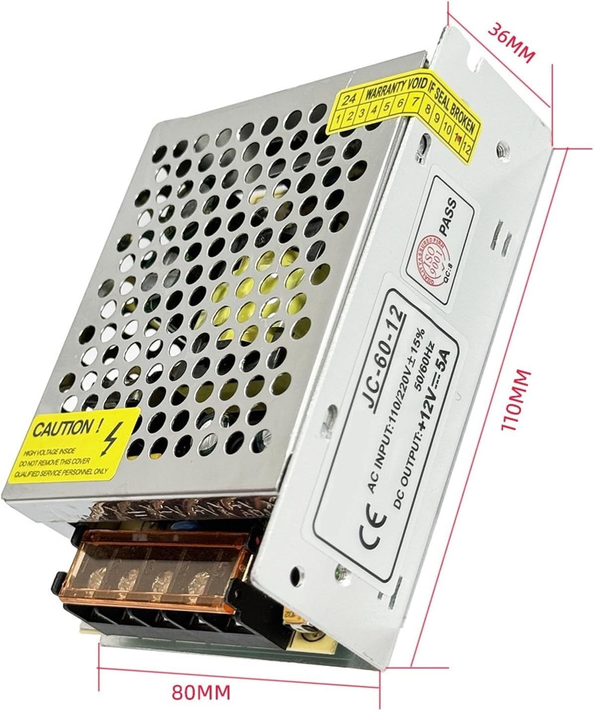 220 to 12V5A Small Size 60W Switching Power Supply DC Transformer JC-60-12