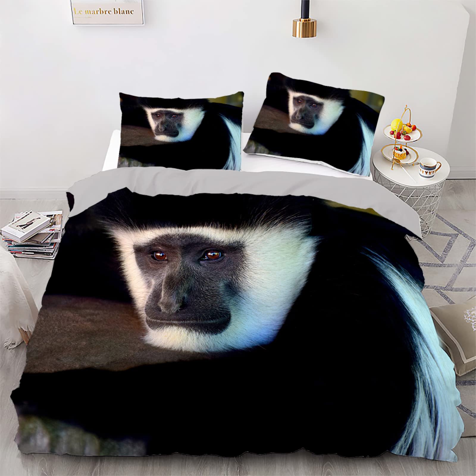 Parure de lit 220x240 douce et entretien facile à fermeture éclair
