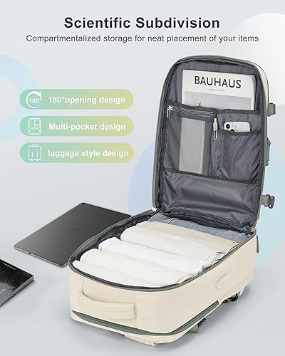 Vista 213 de VECAVE Mochila de viaje para laptop, mochila aprobada para vuelos,Mochila deportiva para universidad casual, E-peacockblue, Mochila para laptop