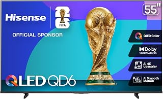 Hisense 55" QD6 QLED 4K Smart Fire TV with Dolby Vision, Alexa & Gaming